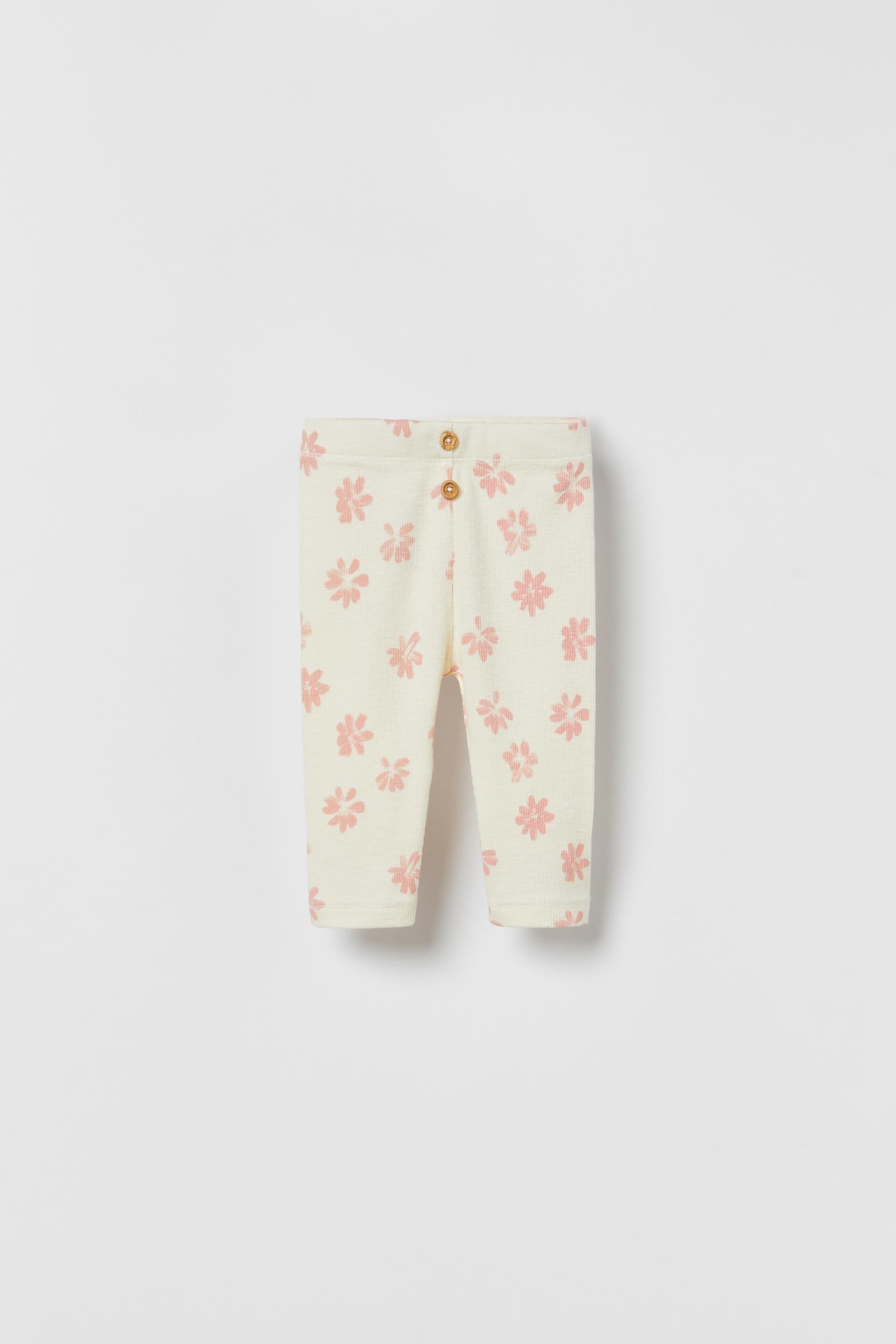 FLORAL PRINT LEGGINGS Light ecru ZARA Singapore