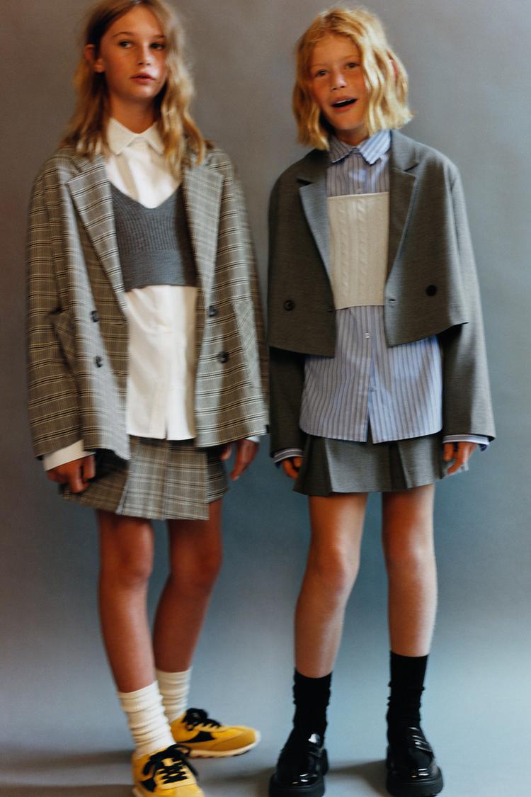 BOX PLEAT BUCKLED SKIRT