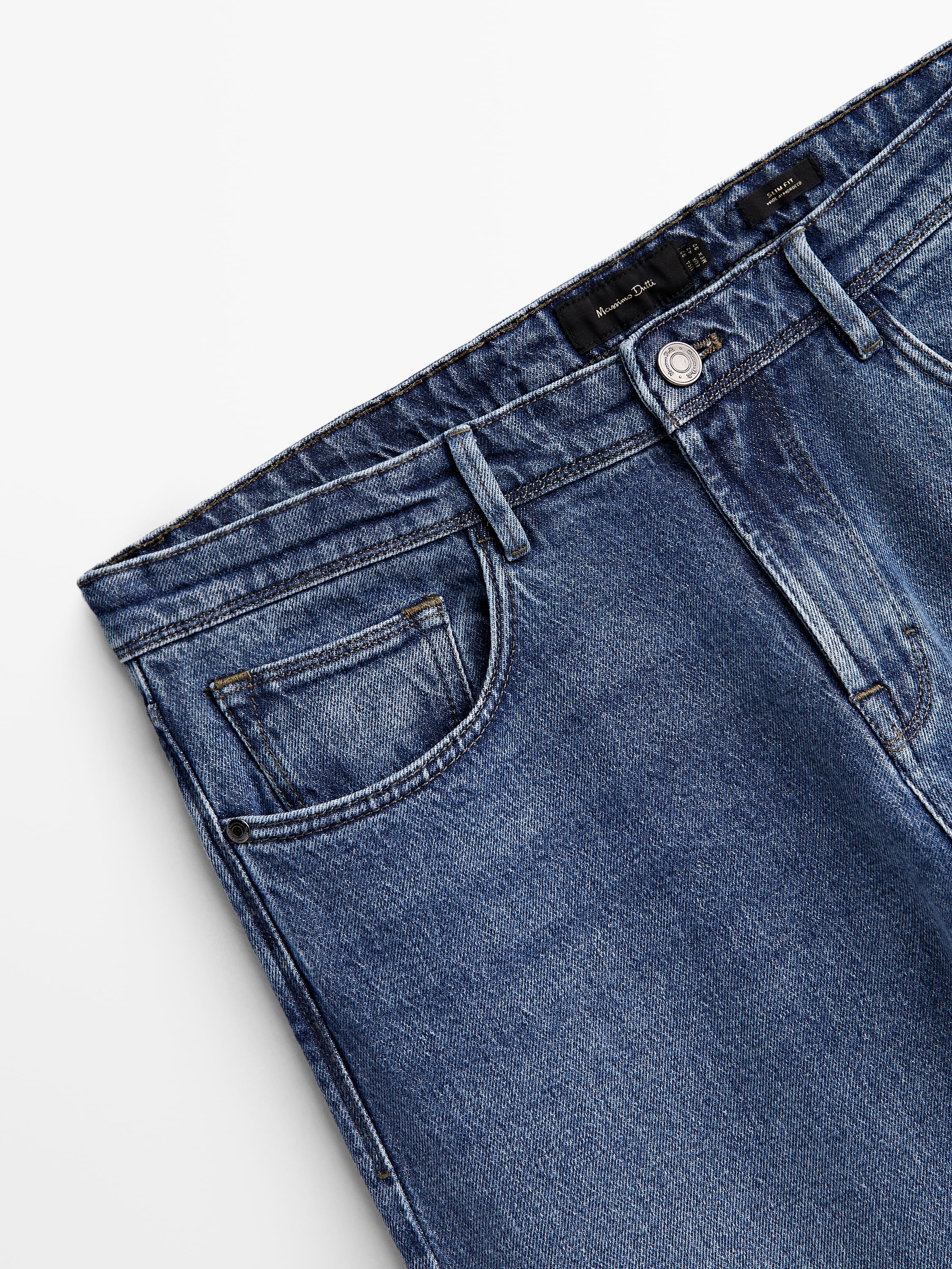 Slim-fit stonewash jeans
