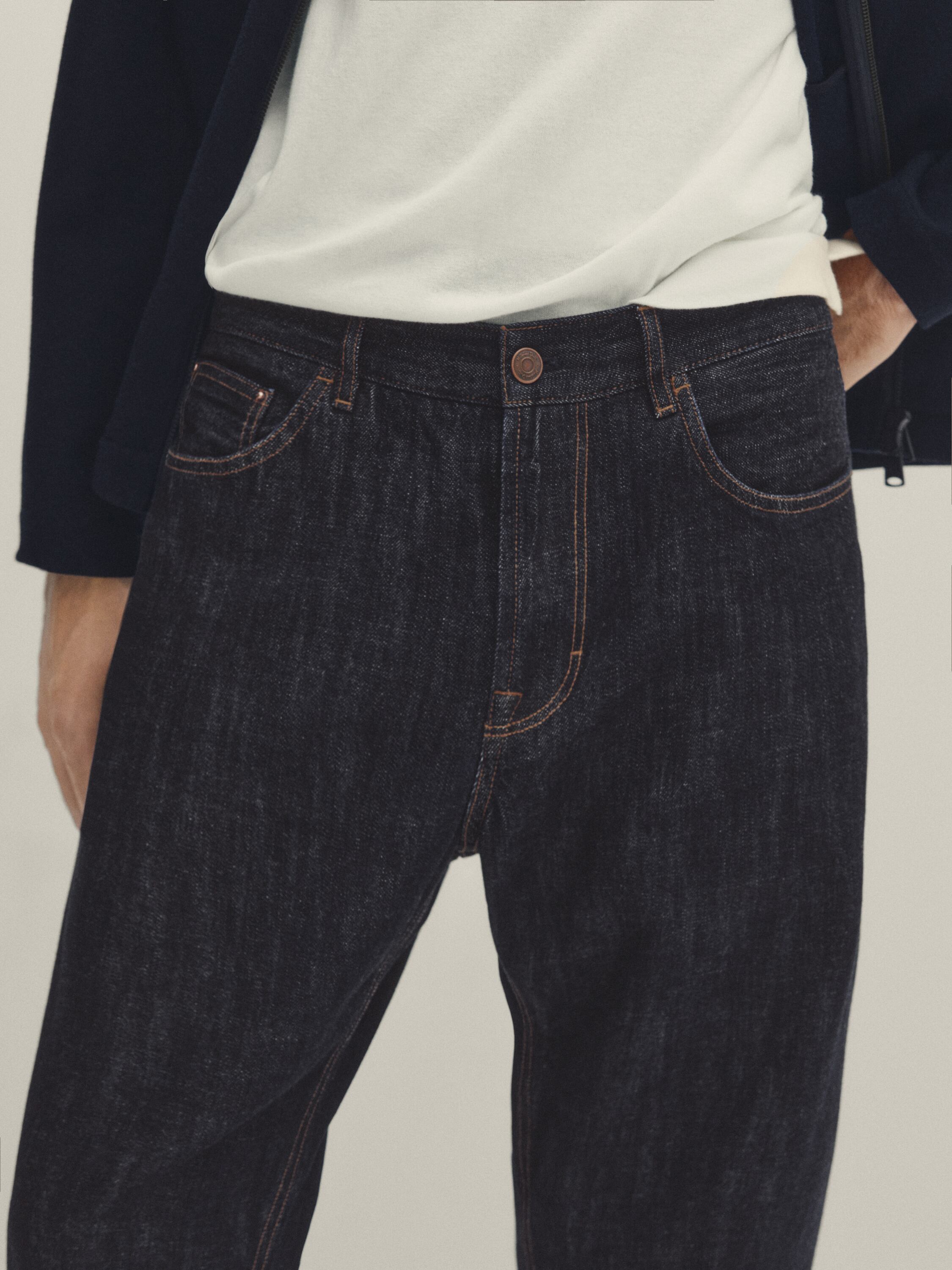 Relaxed fit selvedge jeans