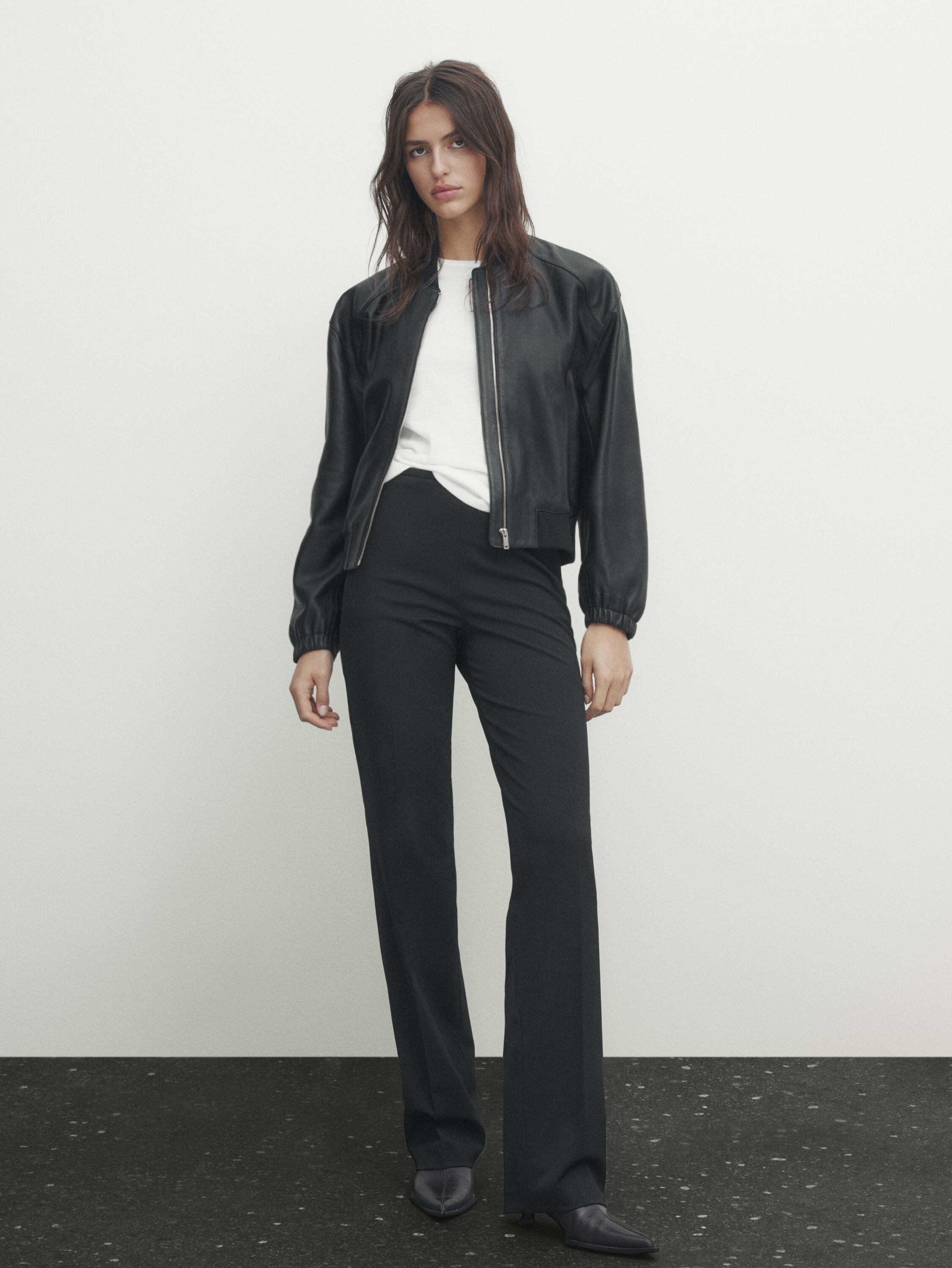 Straight fit suit trousers