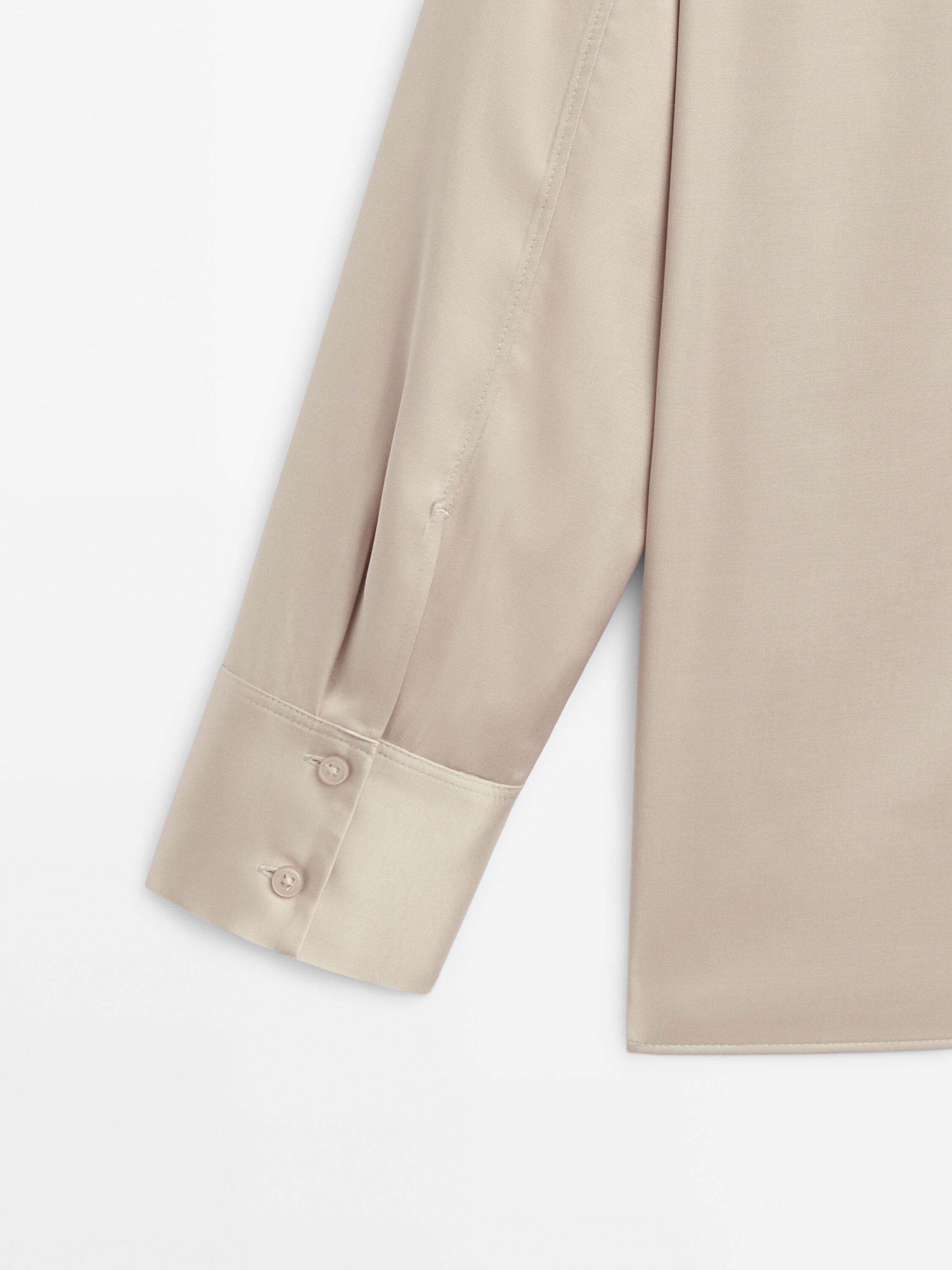 Satin shirt with cut-out details