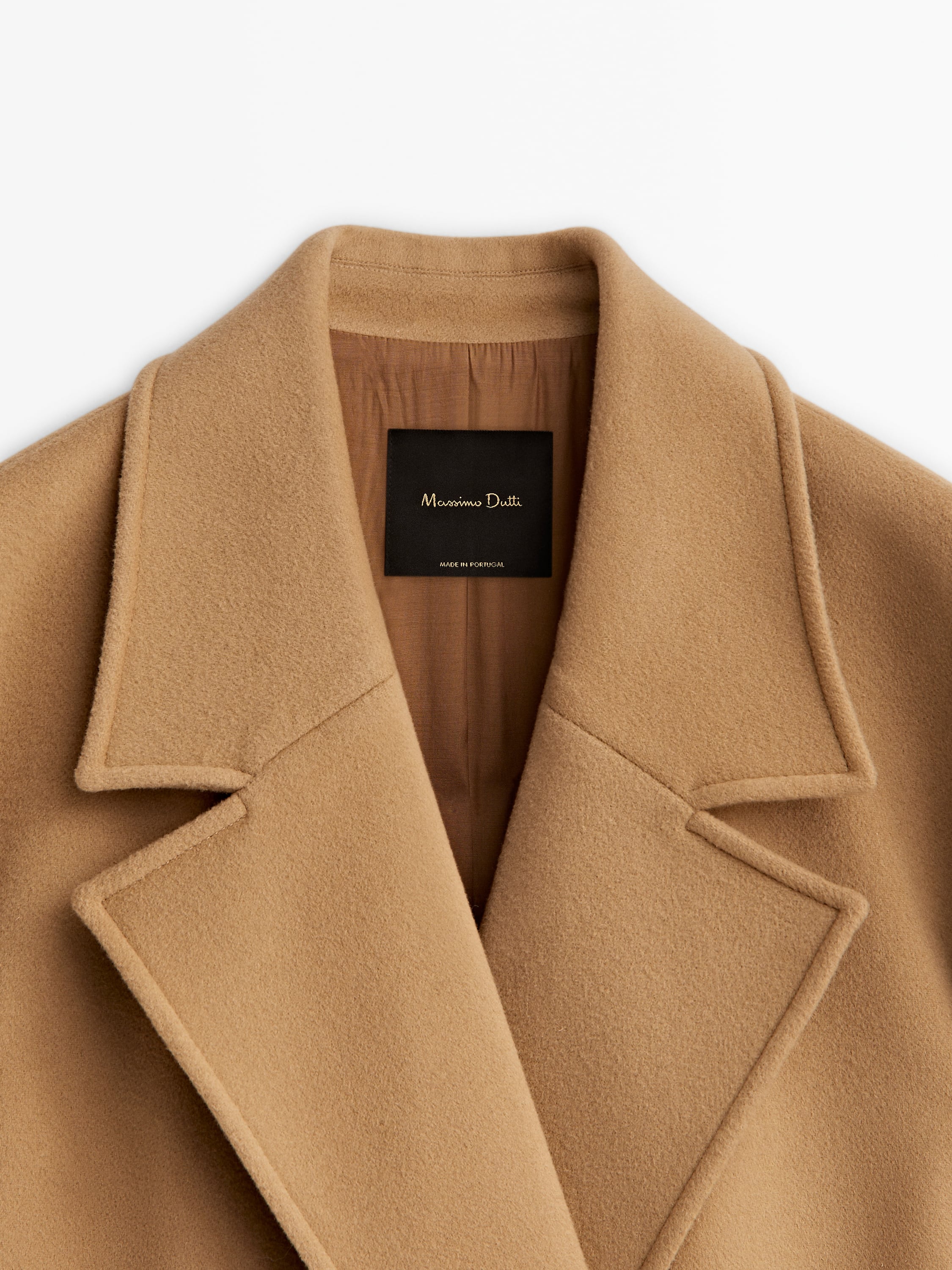 Wool blend comfort double-breasted coat