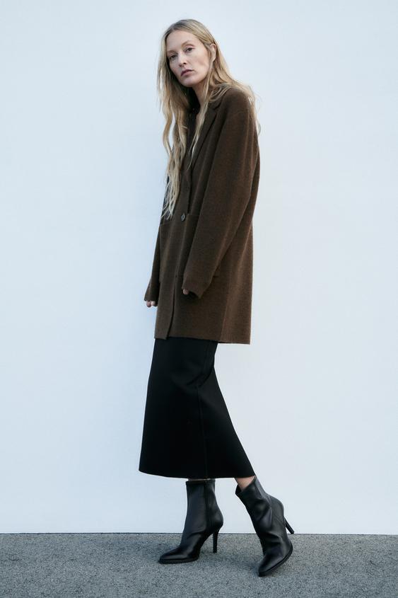 zara stretch high heel ankle boots