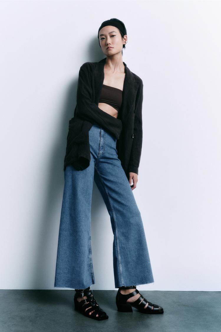 HEELED LEATHER CAGE SANDALS WITH BUCKLES