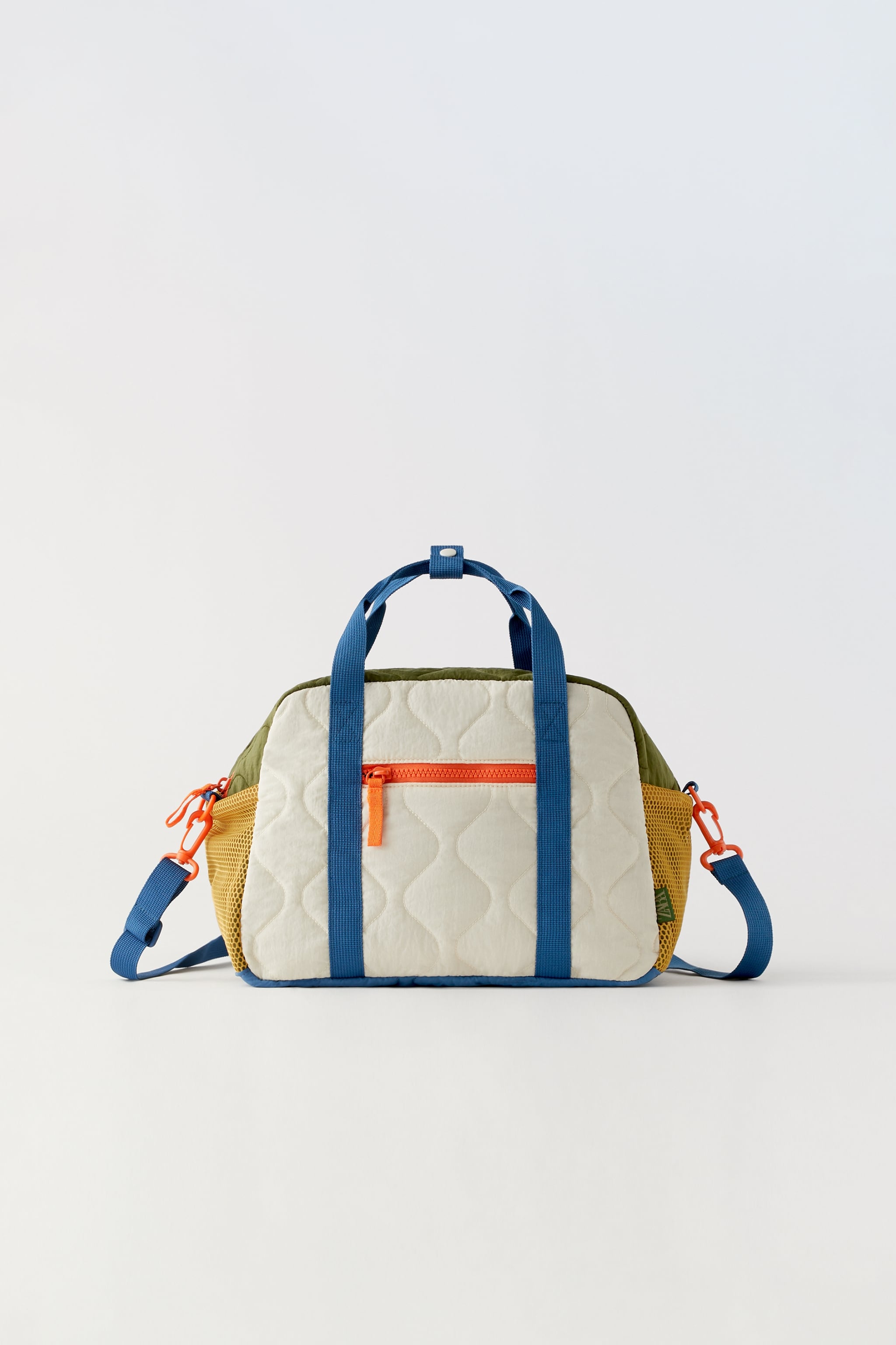 MULTI-COLOR QUILTED DUFFLE BAG