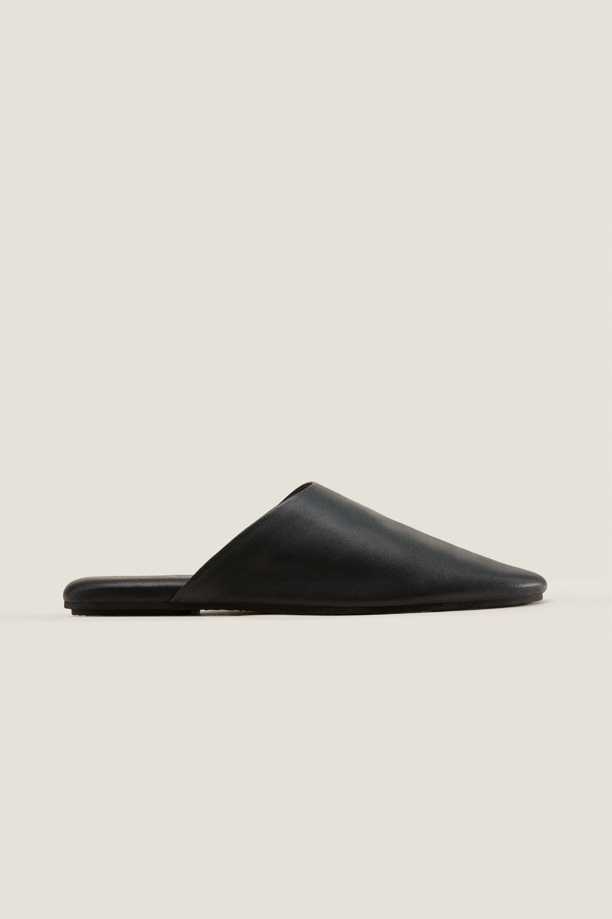Zara SOFT LEATHER MULE SLIPPERS | Square One