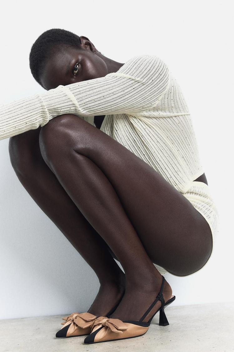 SLINGBACK SHOES WITH BOW