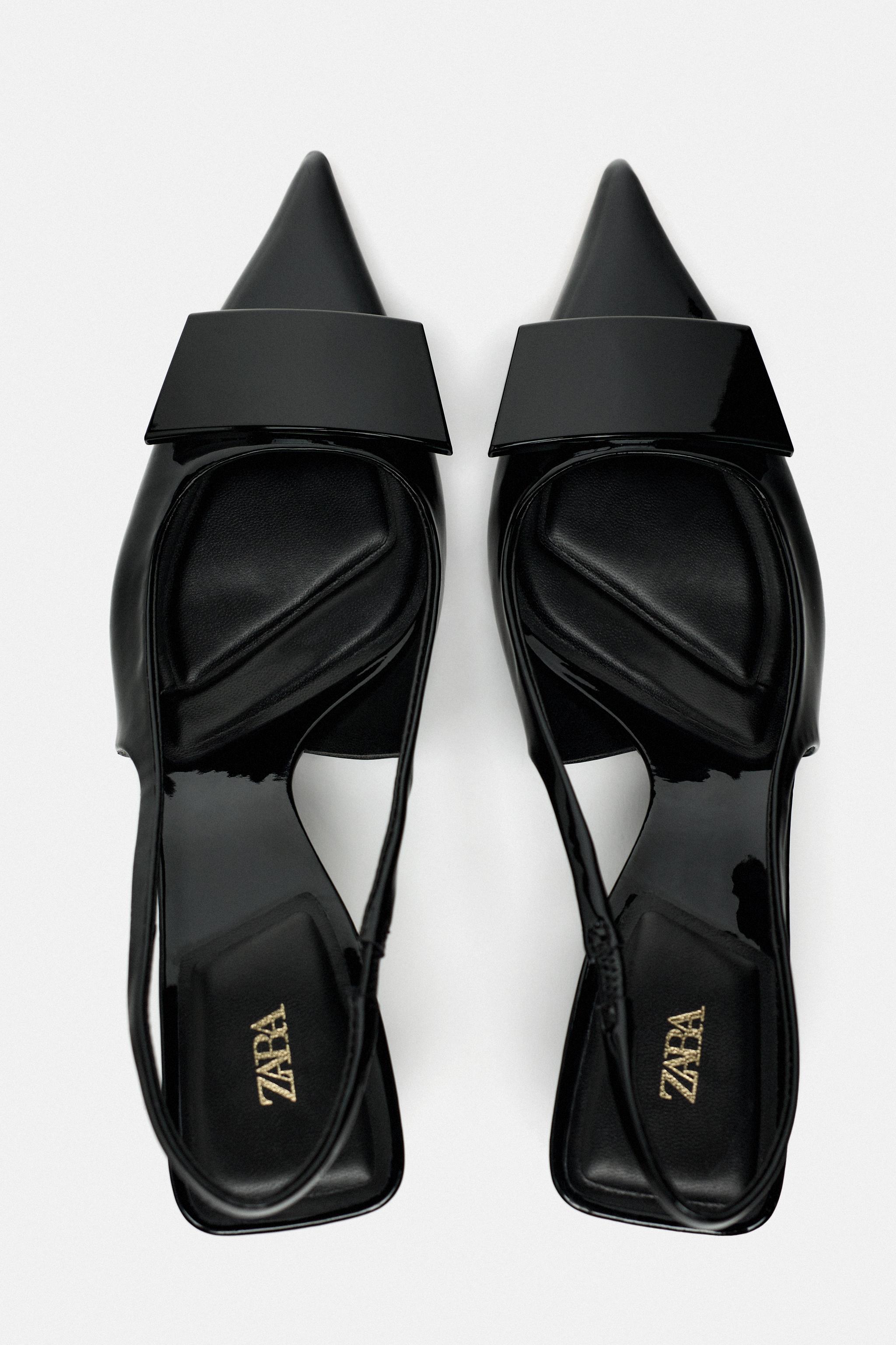 Zara SLINGBACK STUDDED LOW HEEL SHOES Mall of America