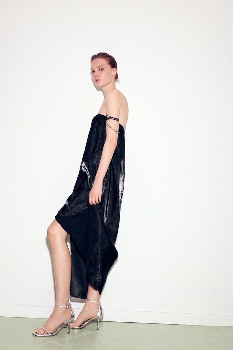 METALLIC HEELED SANDALS