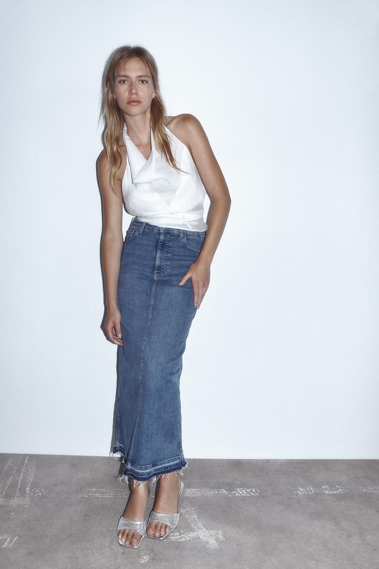 METALLIC MID-HEEL MULES WITH RHINESTONES