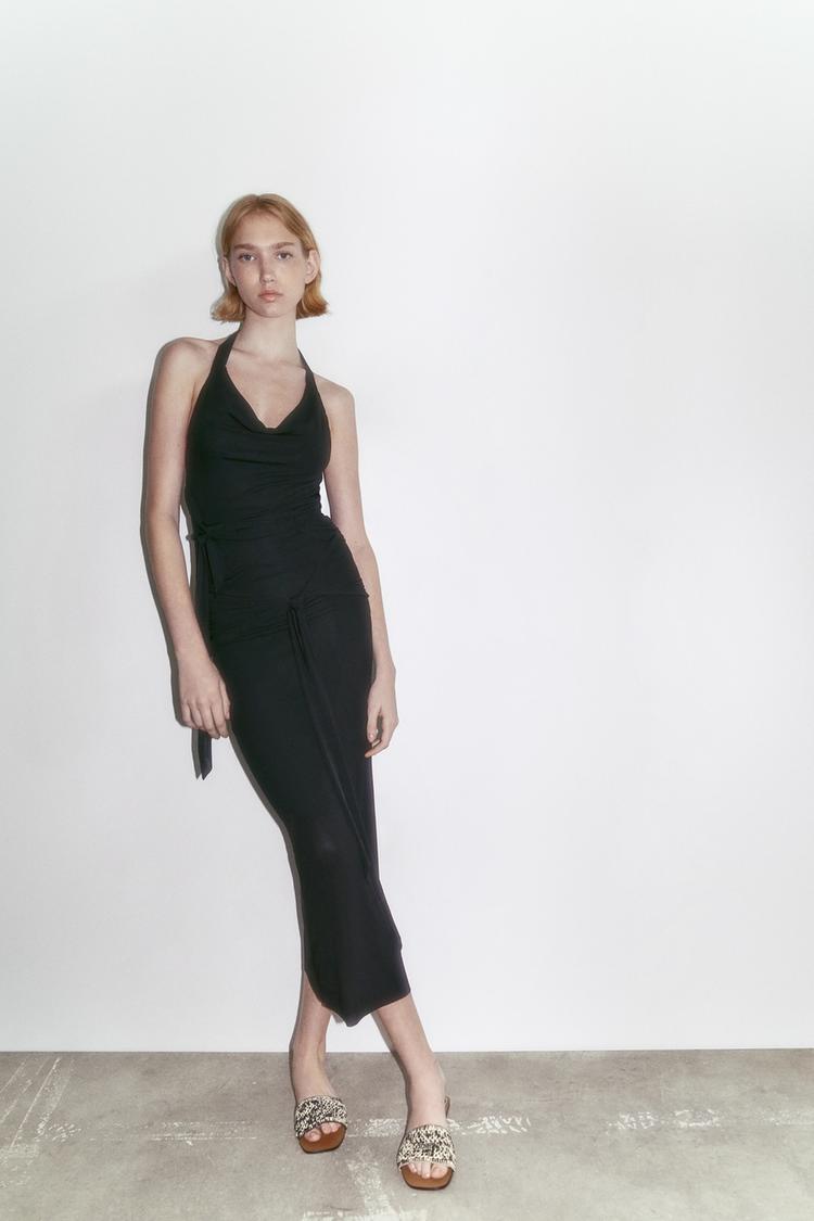 FLAT FABRIC SLIDER SANDALS