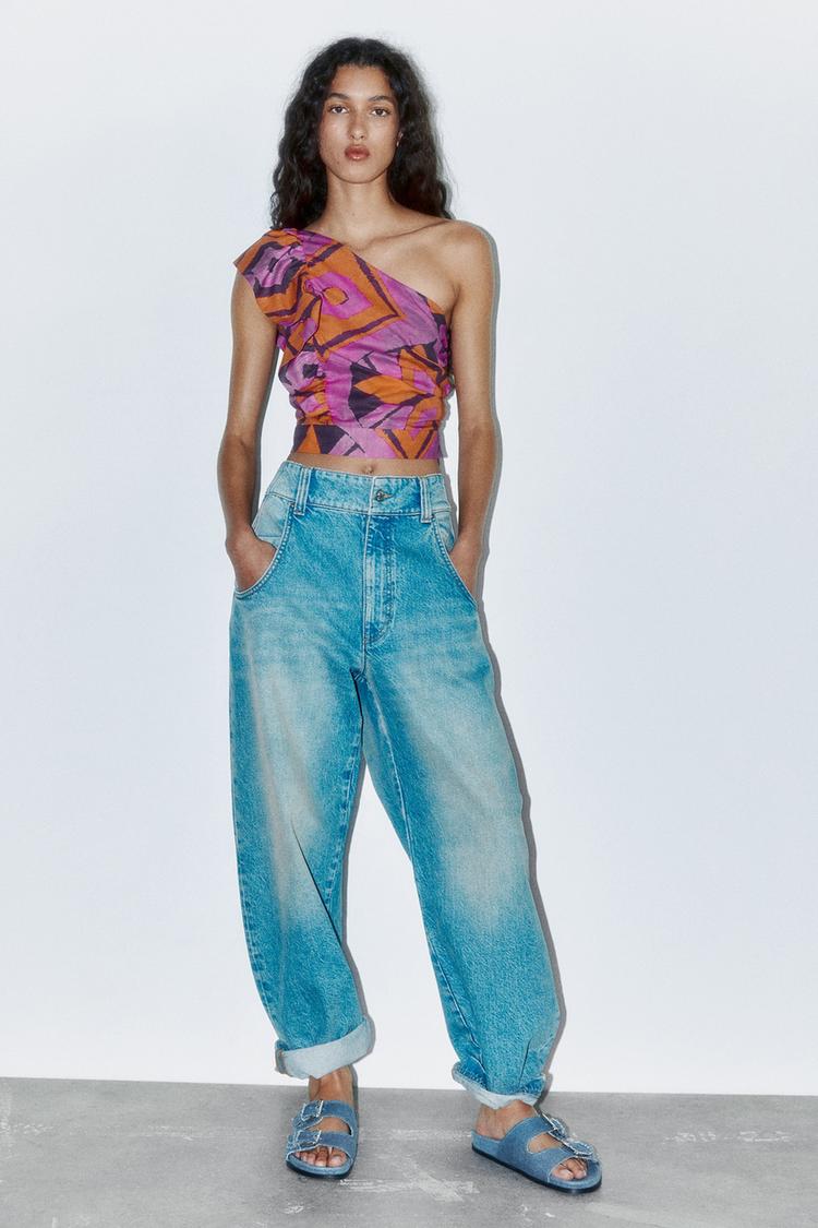 FLAT DENIM SLIDER SANDALS