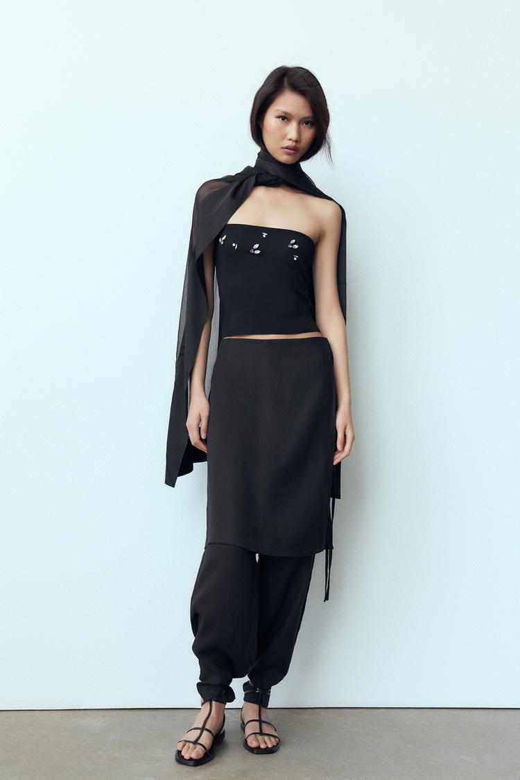 FLAT LEATHER SLIDER SANDALS