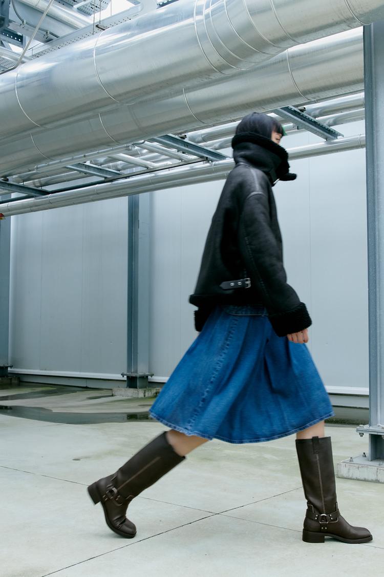 TOPSTICHED BIKER BOOTS