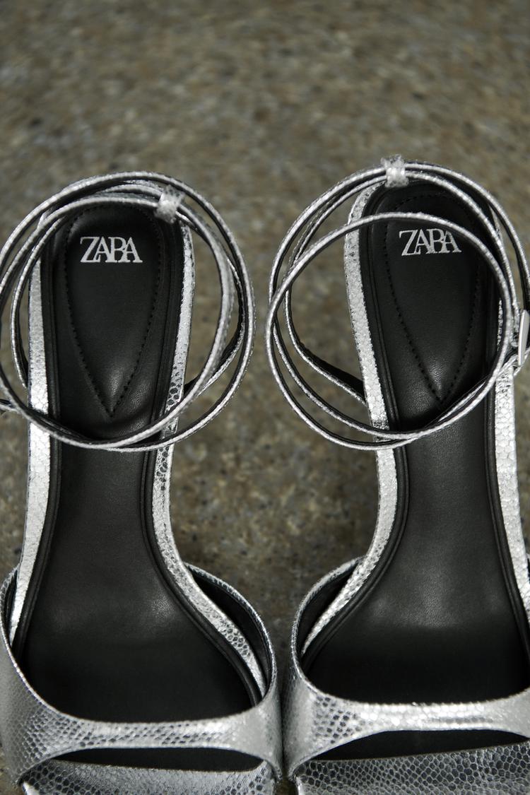 HIGH-HEEL SANDALS WITH ANKLE STRAP