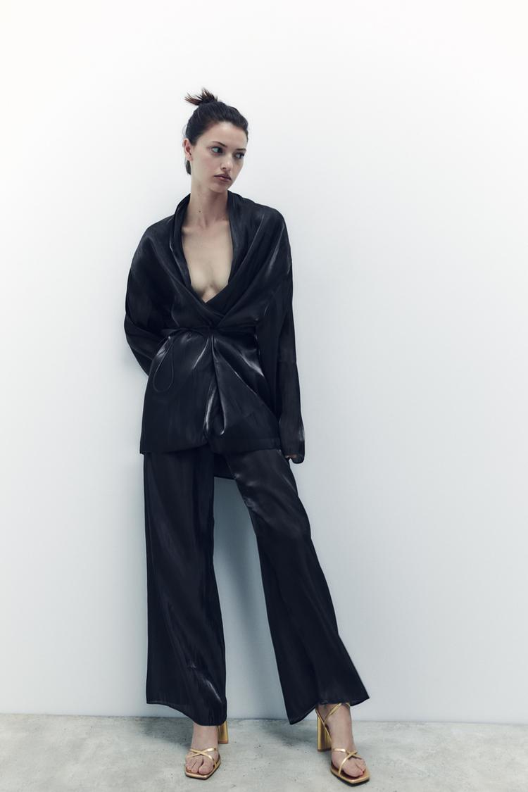 METALLIC HIGH-HEEL STRAPPY SANDALS