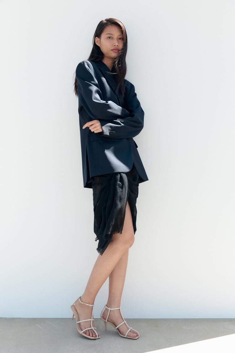 HEELED SANDALS WITH RHINESTONE STRAPS