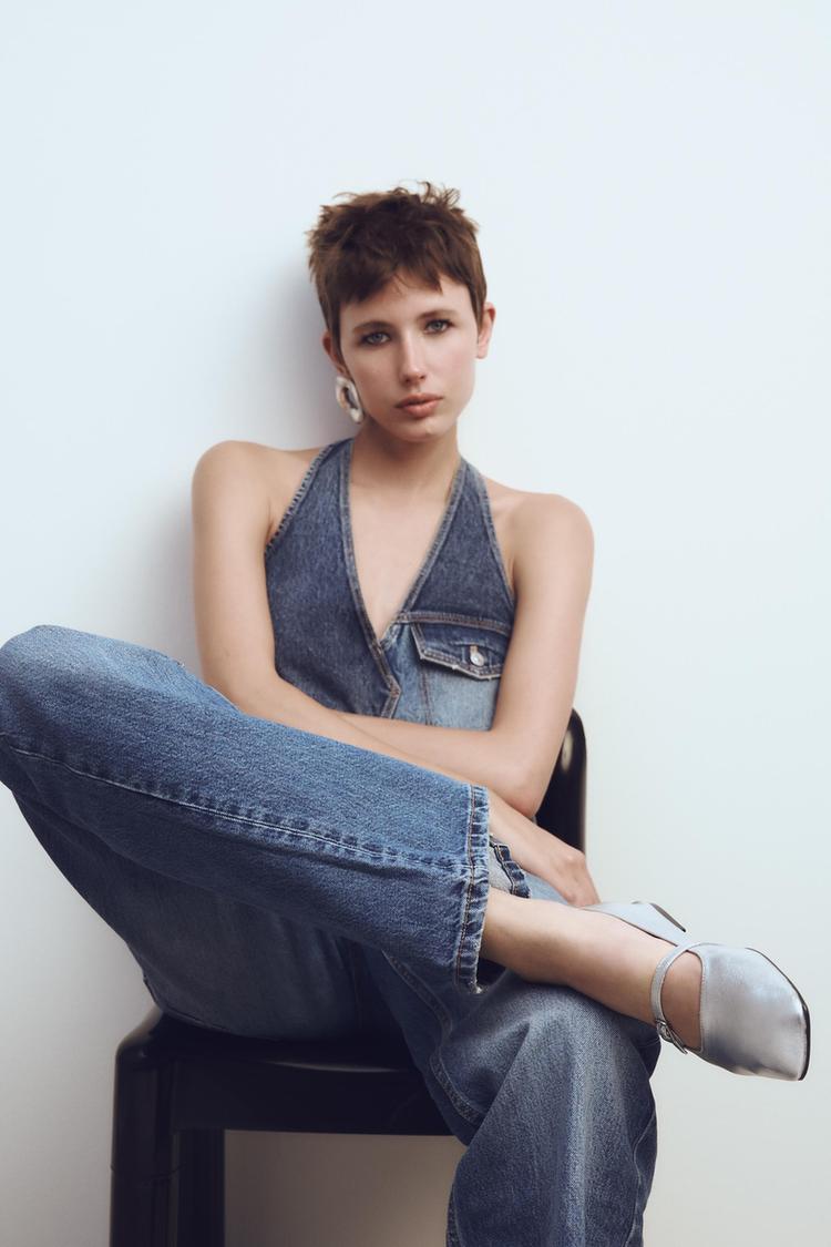 BALLET FLATS WITH SQUARE TOE AND BUCKLE