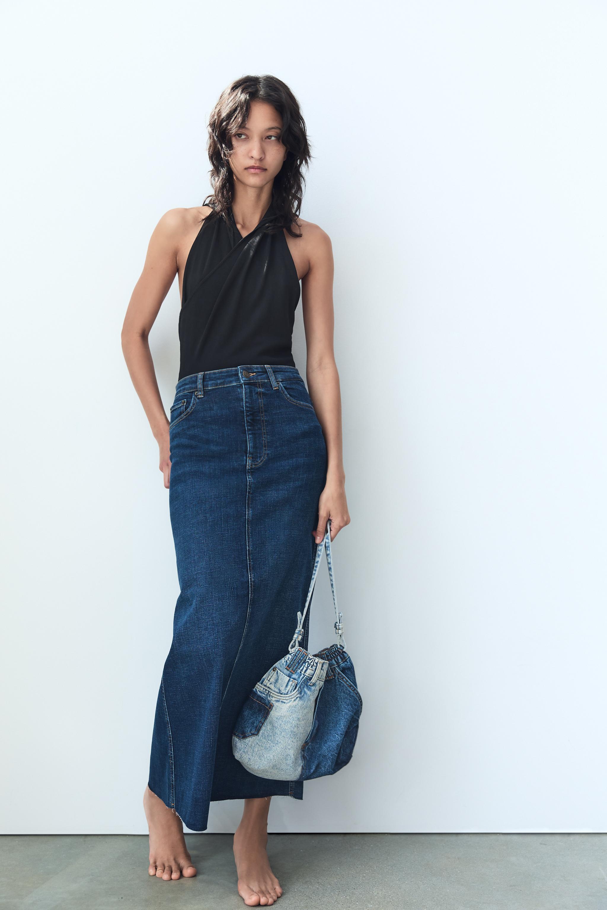 Zara PATCHWORK DENIM BUCKET BAG Mall of America®