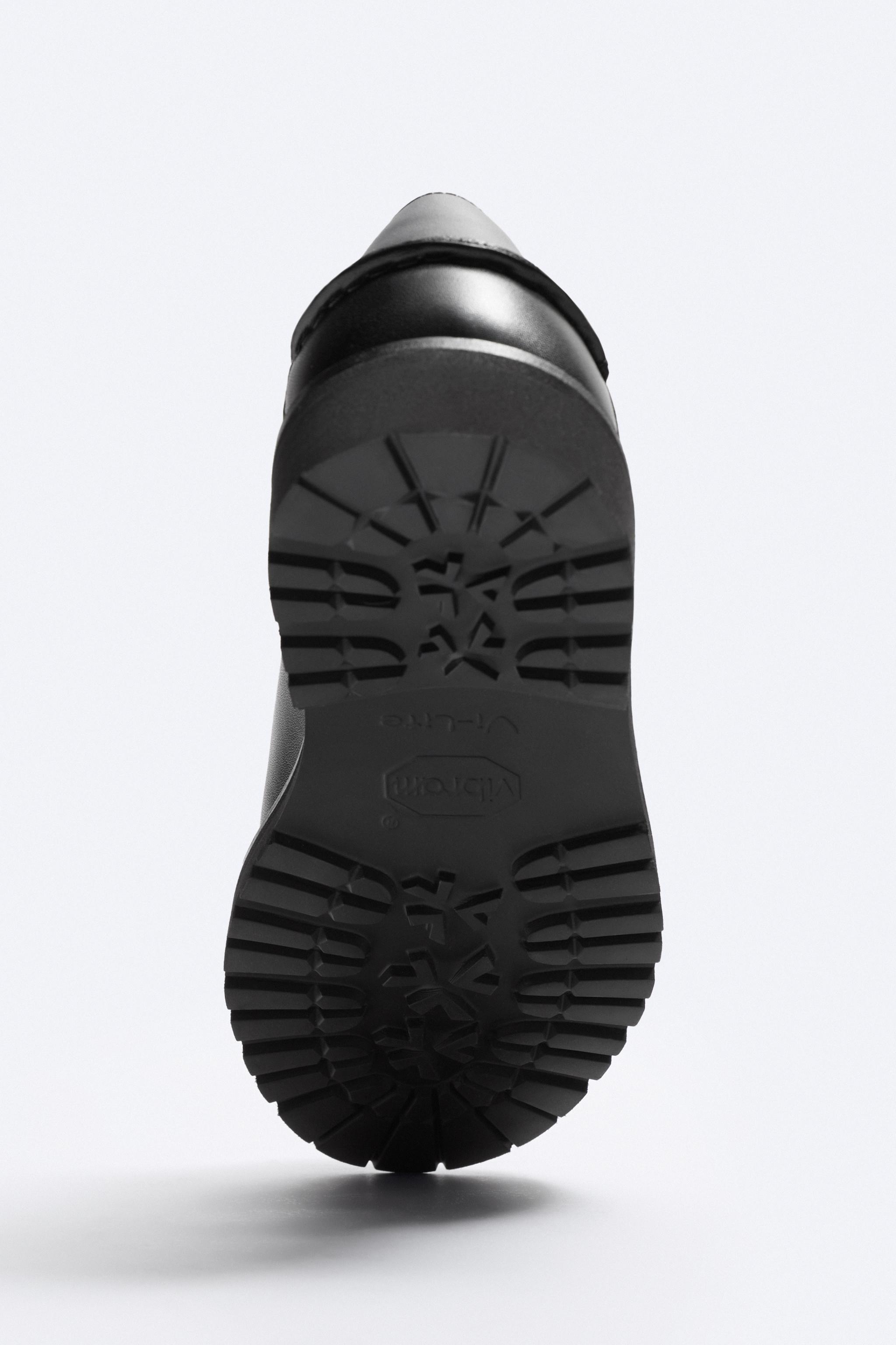Zara VIBRAM® SOLE MOC-TOE LEATHER SHOES | Mall of America® Zara VIBRAM® SOLE MOC-TOE LEATHER SHOES | Mall of America®