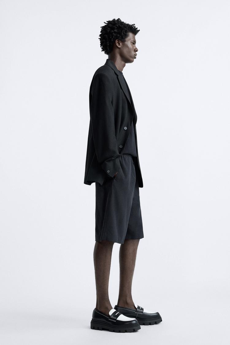 CONTRAST PENNY STRAP LOAFERS