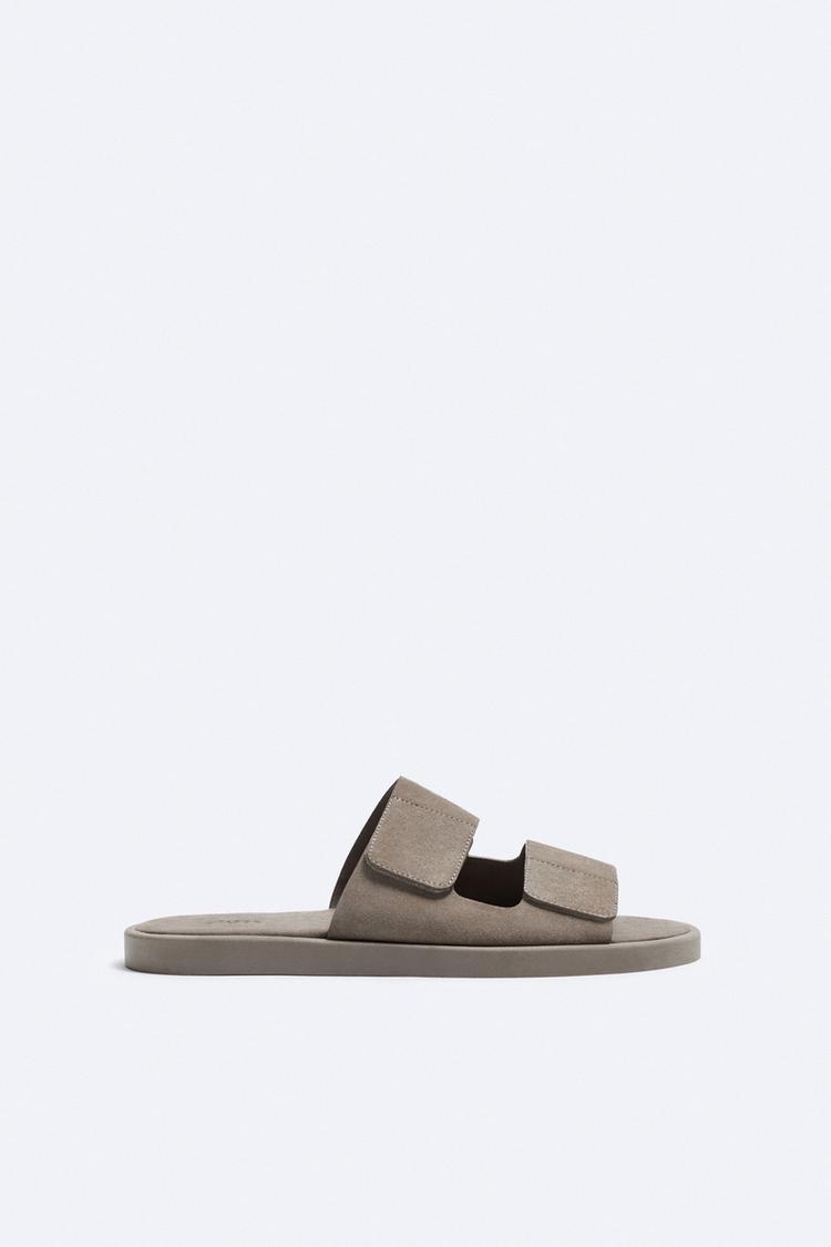 SPLIT SUEDE LEATHER SANDALS