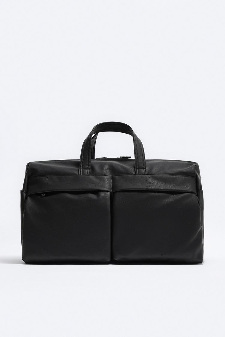 EMBOSSED BOWLING BAG WITH POCKETS