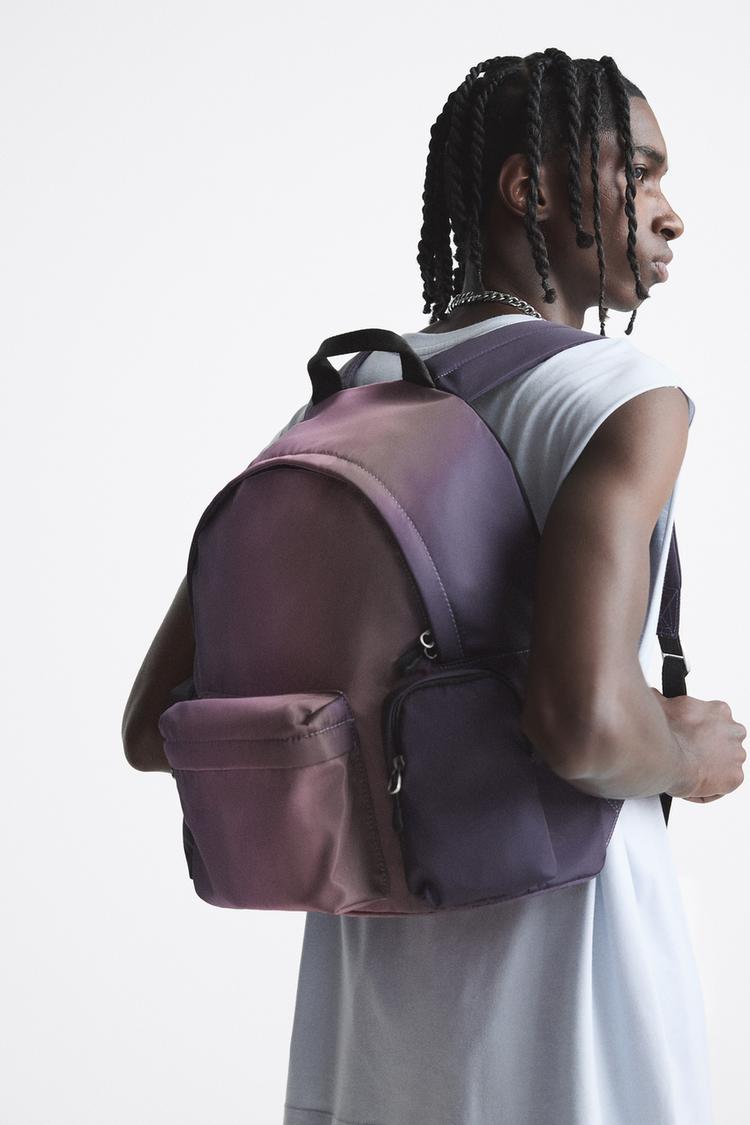 MULTICOLOURED NYLON BACKPACK