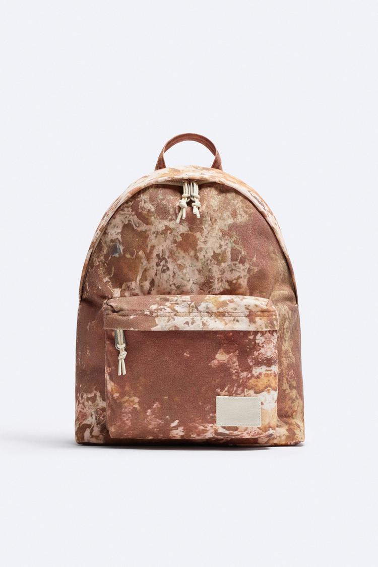 PRINTED CANVAS BACKPACK