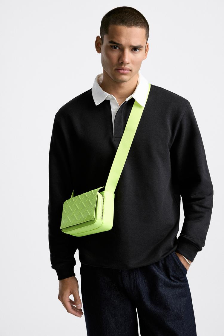 RUBBERISED CROSSBODY BAG