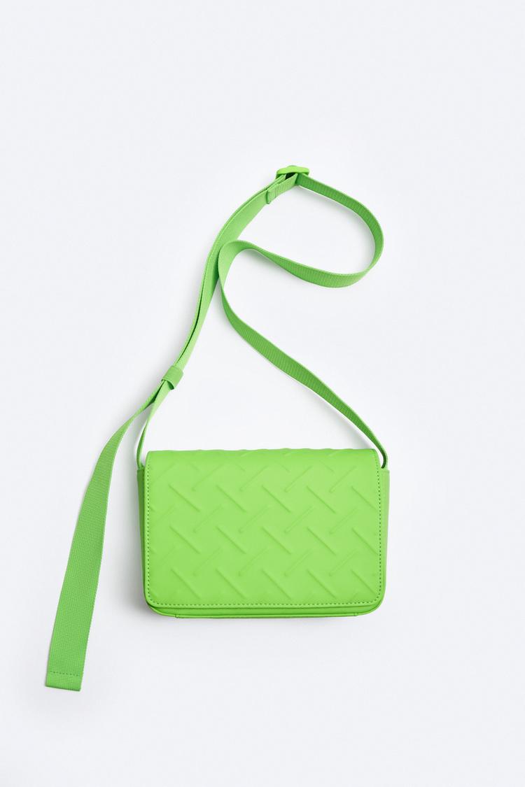 RUBBERISED CROSSBODY BAG