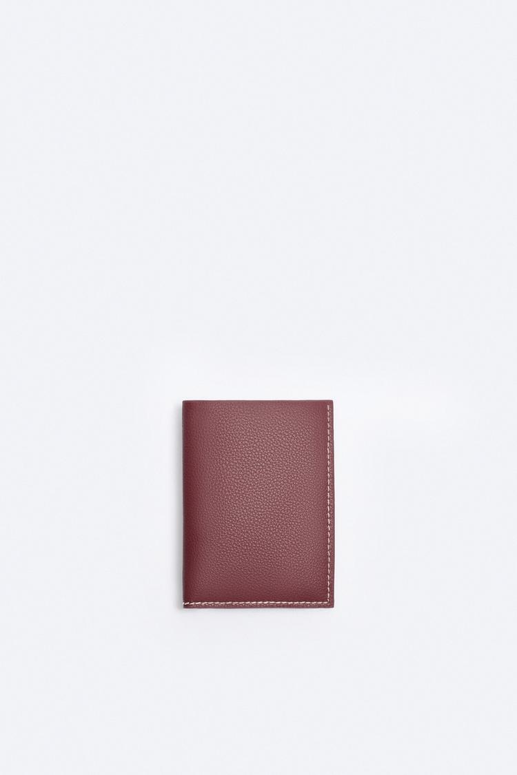 WALLET WITH TOPSTITCHING