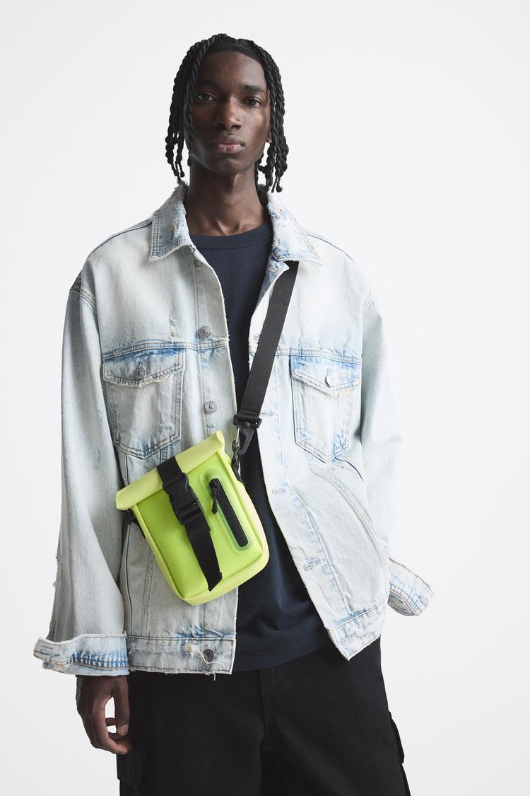 RUBBERISED TRANSLUCENT MINI CROSSBODY BAG