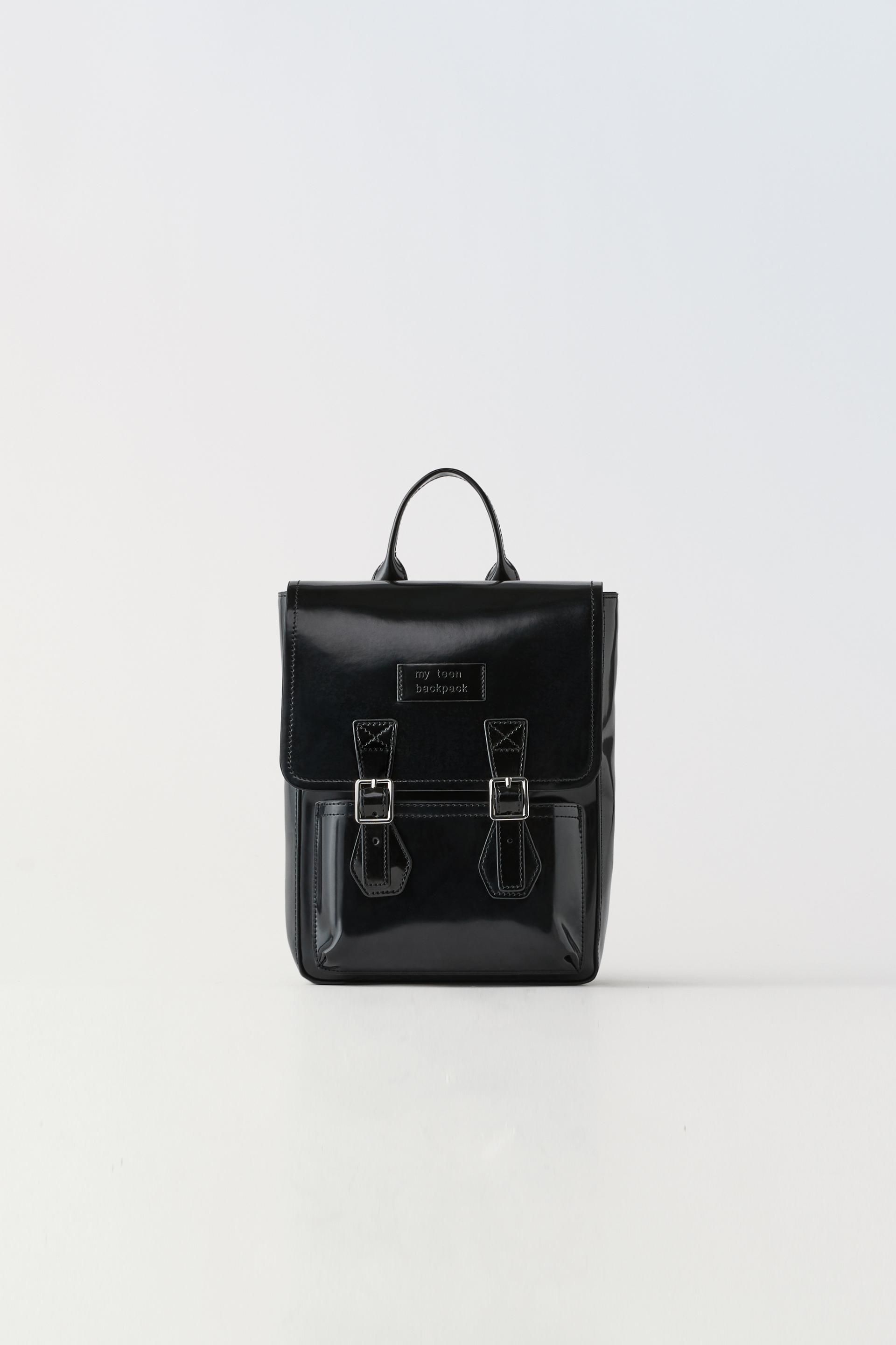 MINI BACKPACK WITH BUCKLES Black ZARA Thailand