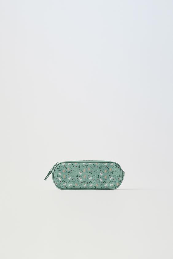 FLORAL PENCIL CASE Green ZARA Angola