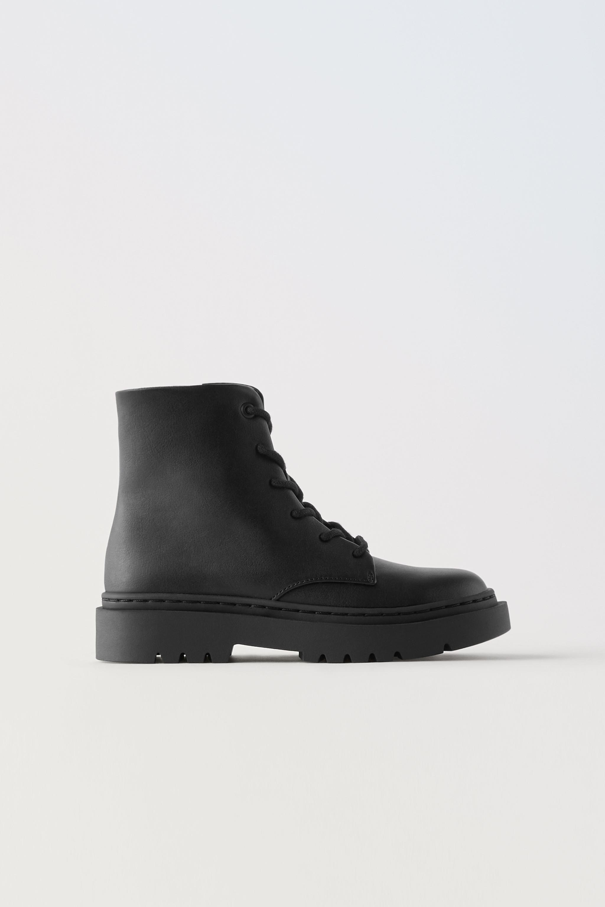 zara zip front ankle boots