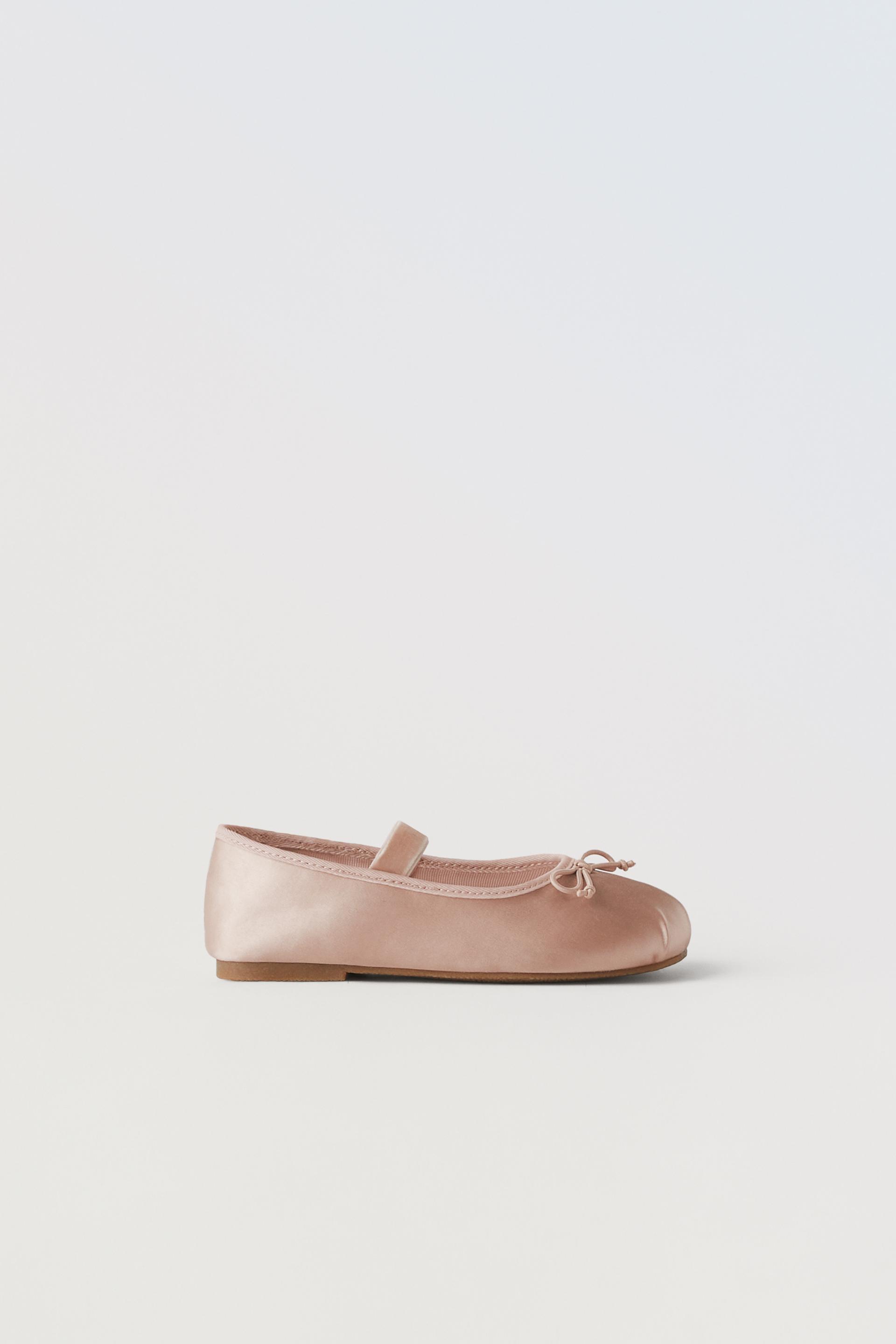 BABY/ BALLET FLATS WITH BOW Pink ZARA UAE Dubai/Sharjah/Ajman/UAQ
