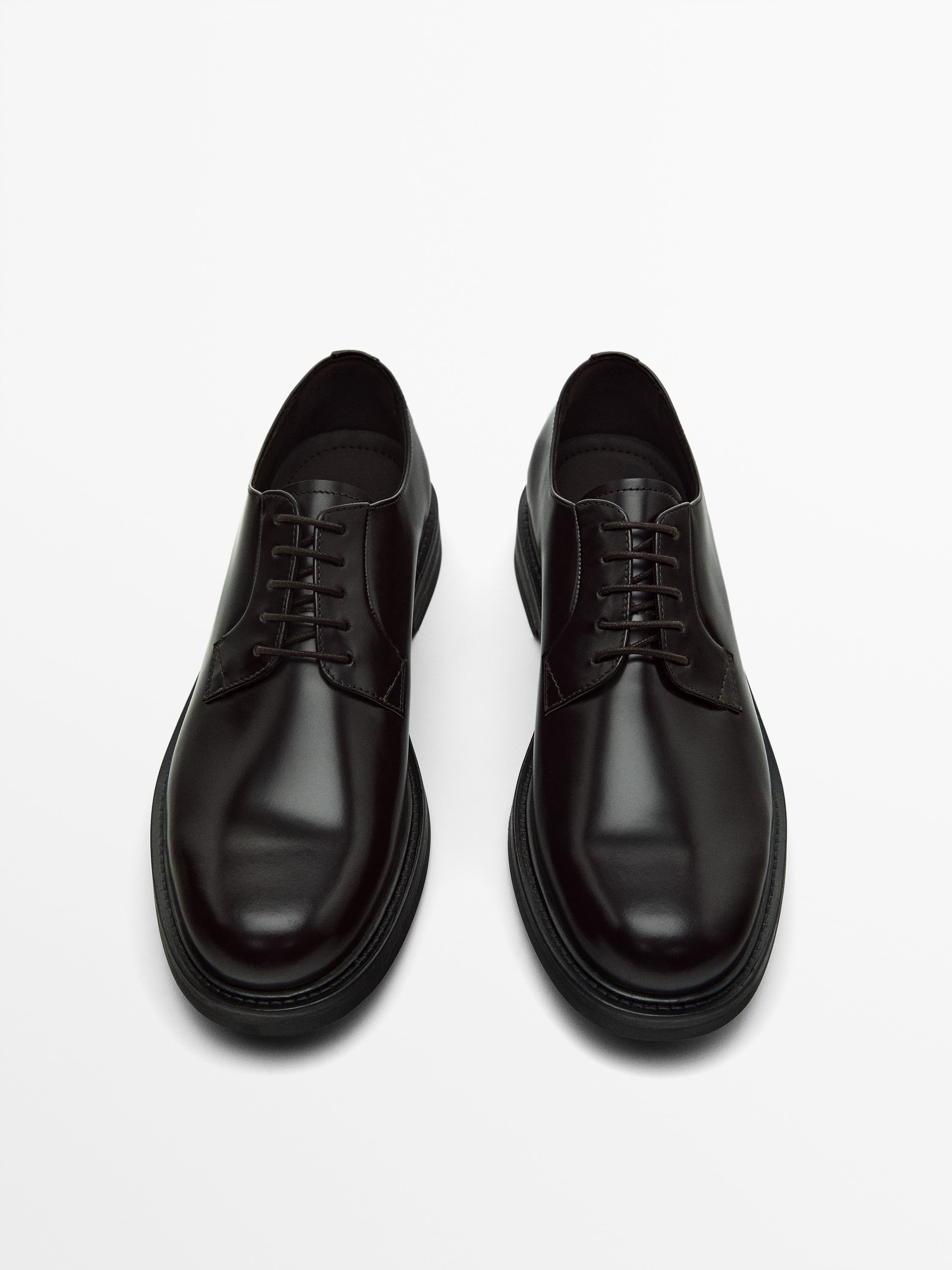 Brown derby shoes