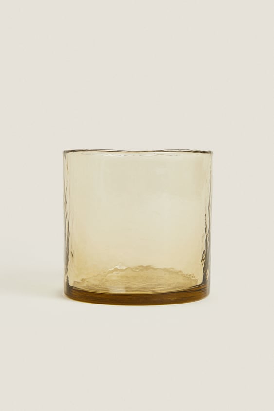 HAMMERED GLASS TUMBLER - Light brown | ZARA United States