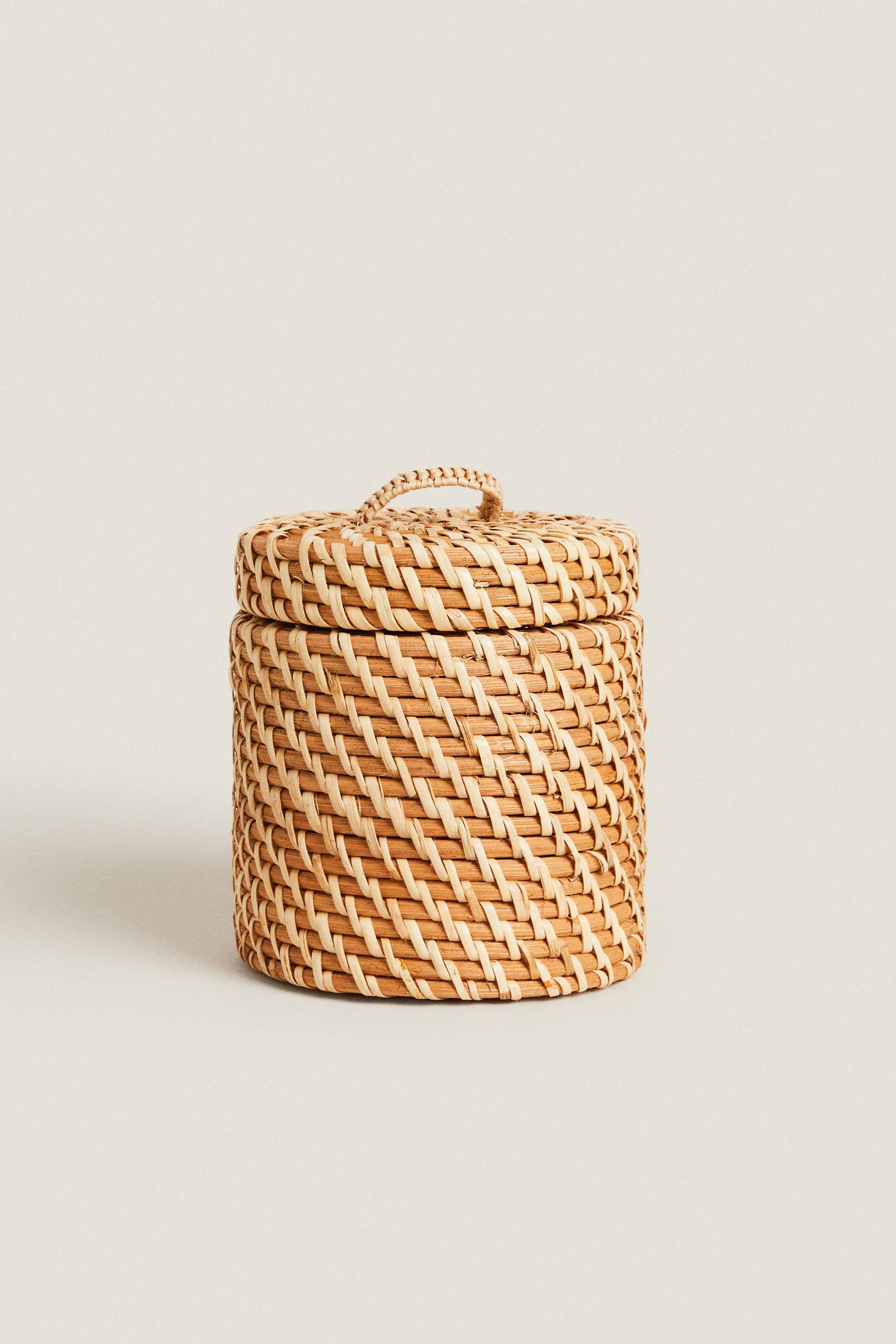 Zara RATTAN BASKET WITH LID Mall of America® Zara RATTAN BASKET WITH LID Mall of America®