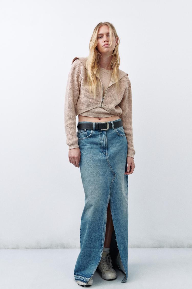 DENIM MIDI SKIRT