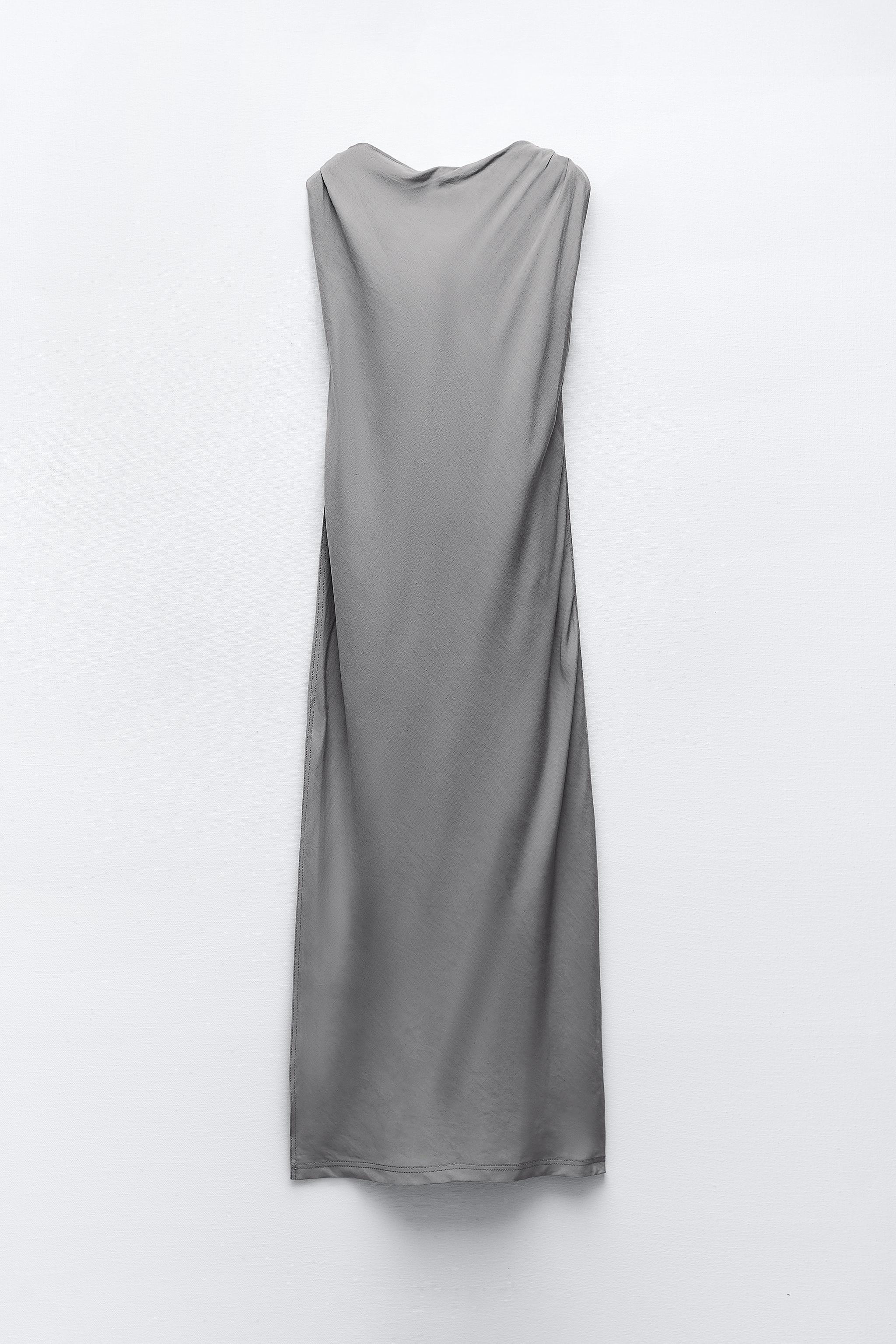 Zara LINEN BLEND RUCHED DRESS Mall of America®