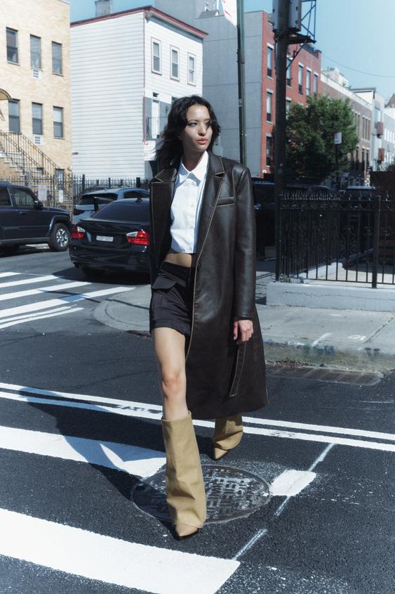 HIGHHEEL FOOTED LEGGING BOOTS Beige ZARA South Africa