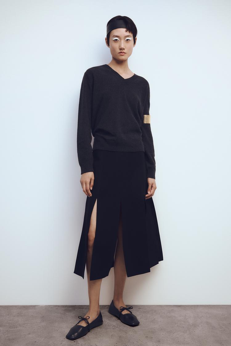 BALLET FLATS WITH SQUARE TOE AND BUCKLE