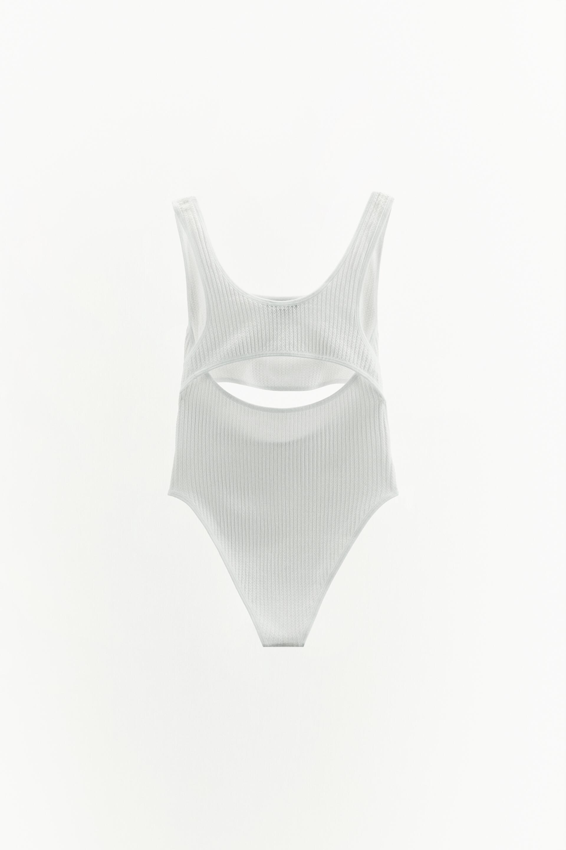 Zara CUT OUT ASYMMETRIC BODYSUIT Mall of America®