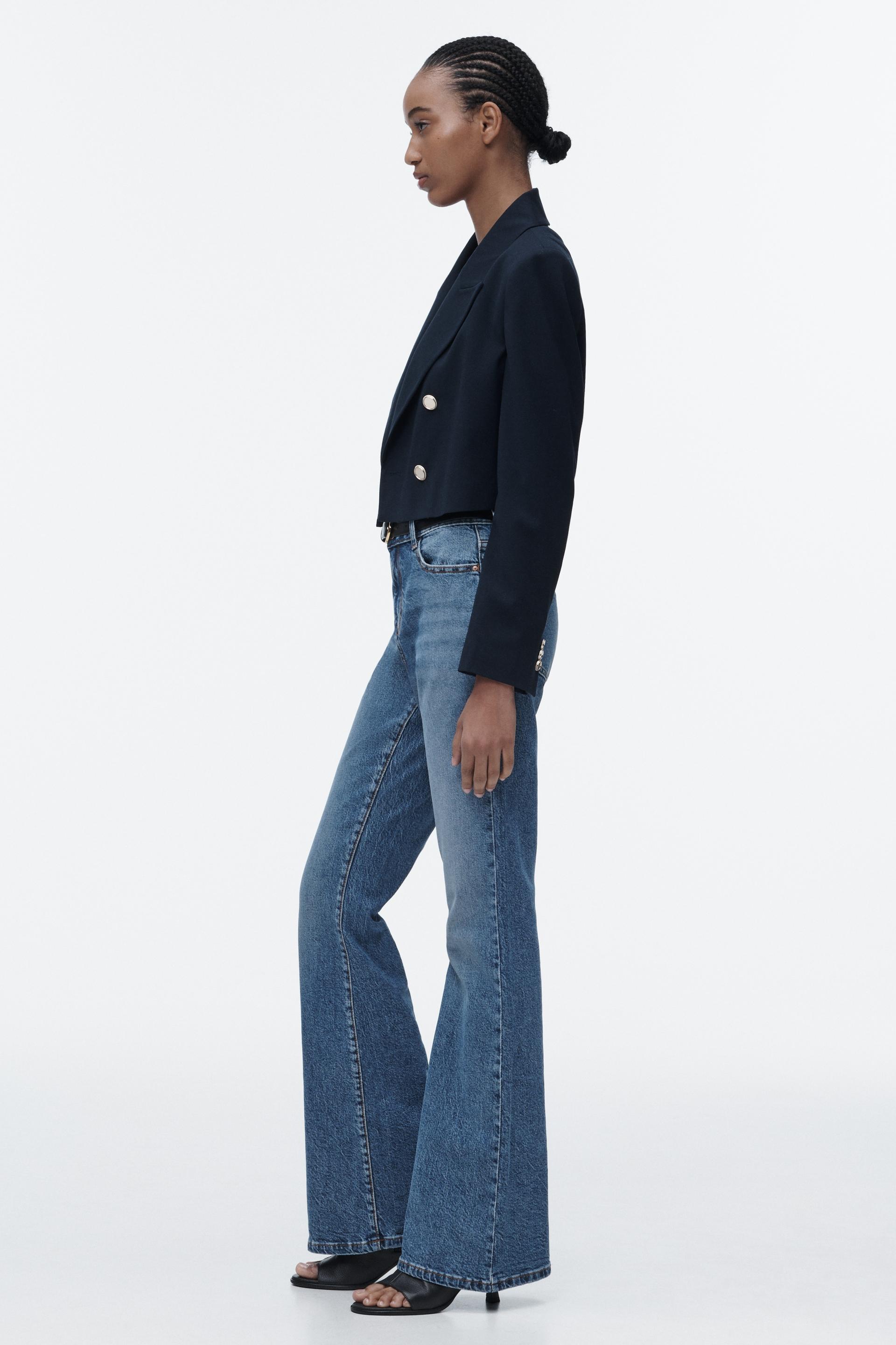 Zara Jeans Rib Zara High Waisted Full Length Pants at Natasha Barr blog