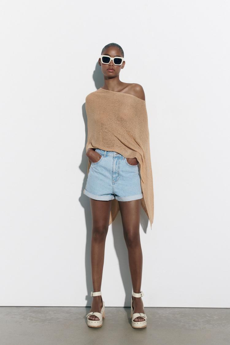 1975 HIGH WAIST MOM FIT DENIM SHORTS