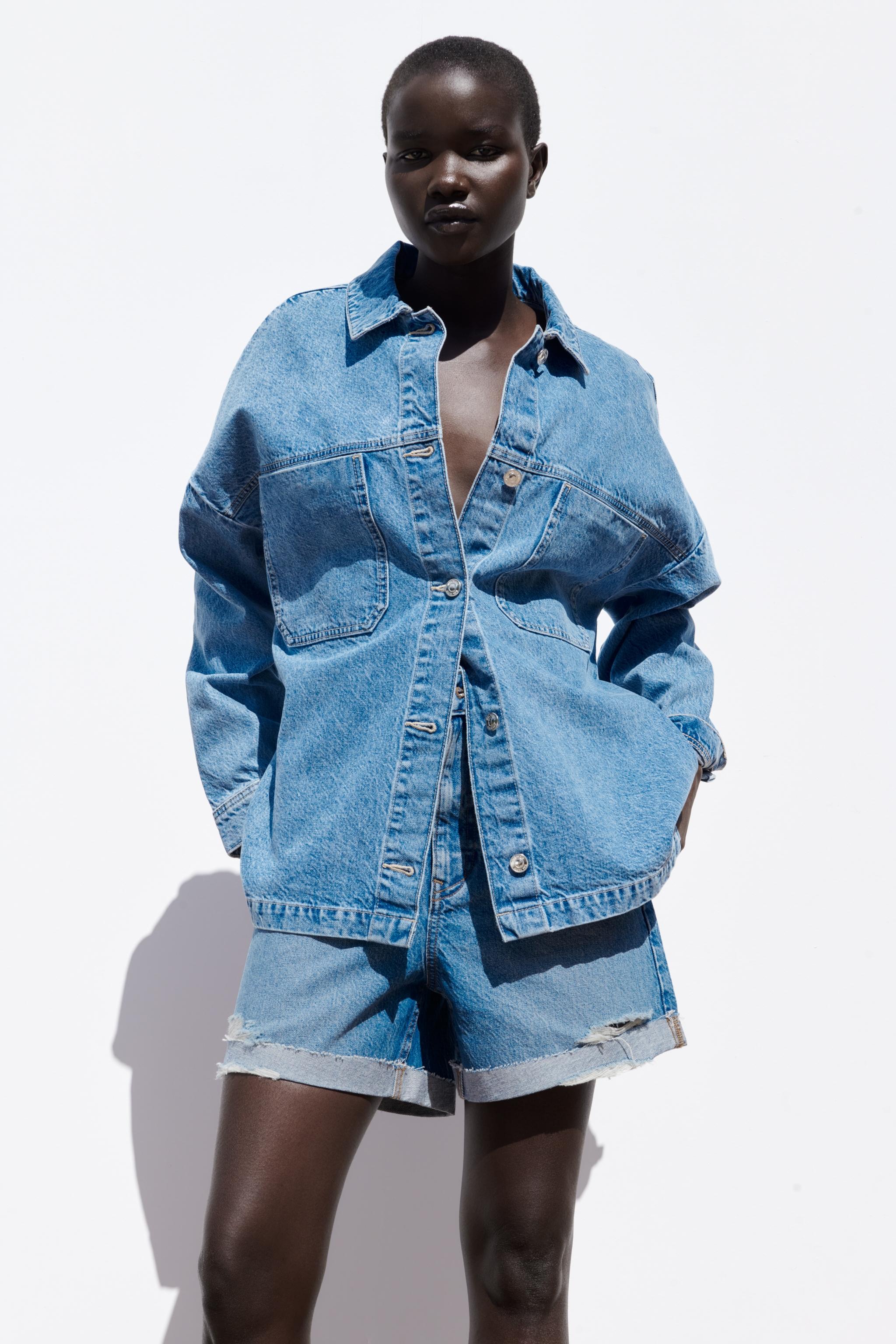Zara OVERSIZED DENIM JACKET Yorkdale Mall