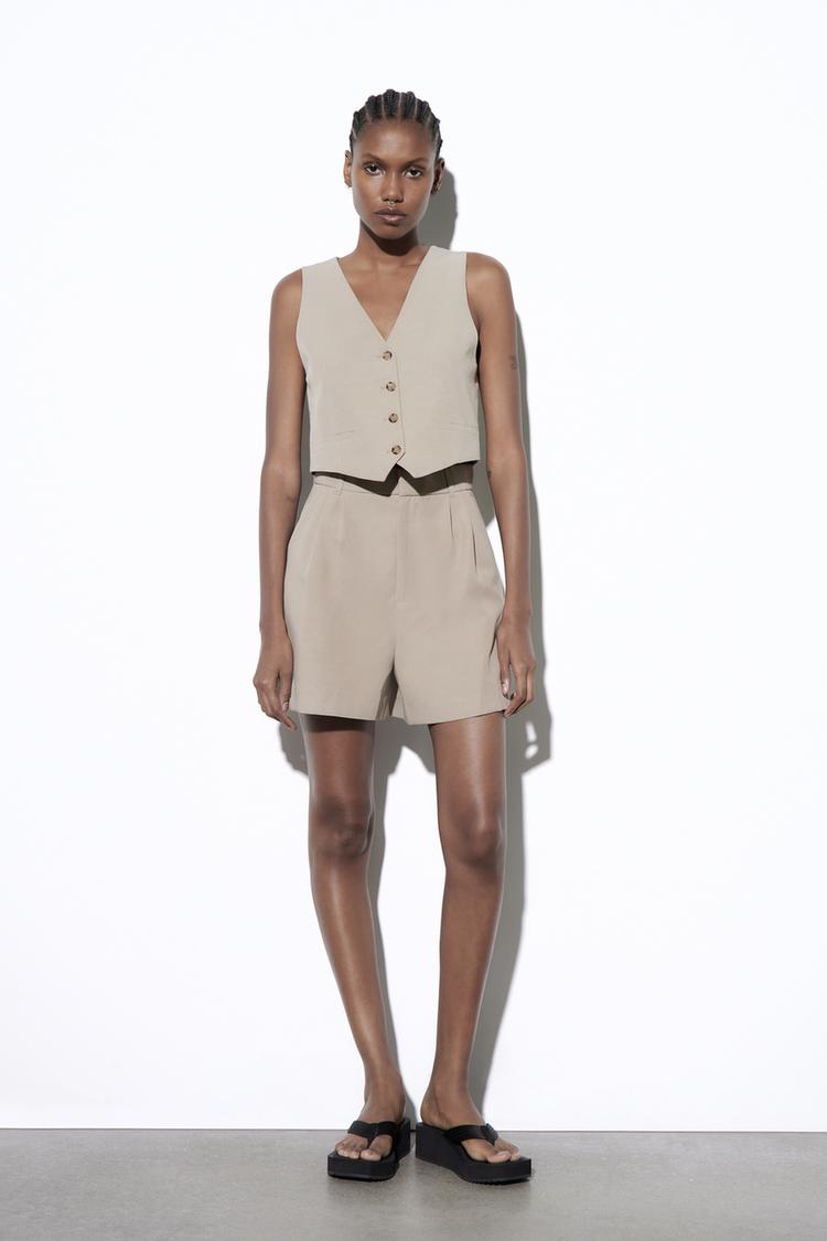 LINEN BLEND WAISTCOAT